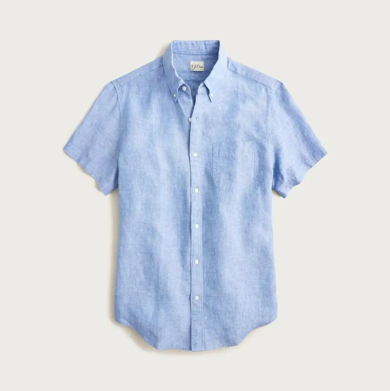 Short-sleeve Baird McNutt Irish linen shirt