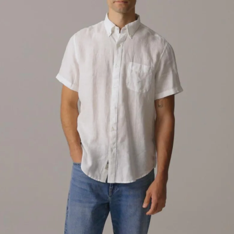 Short-sleeve Baird McNutt Irish linen shirt
