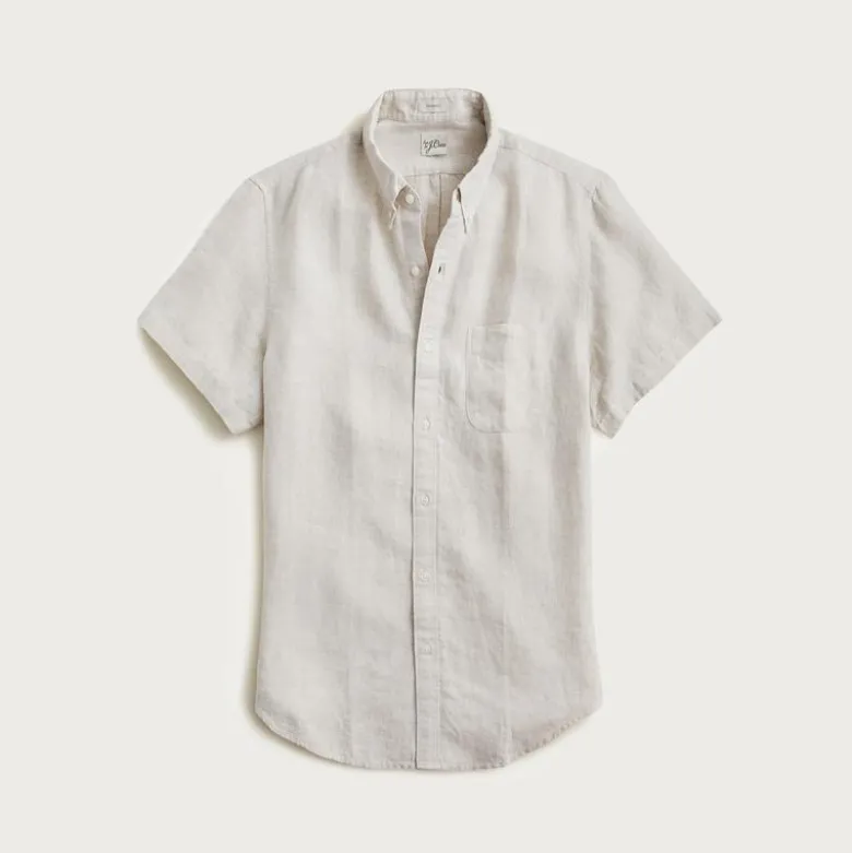 Short-sleeve Baird McNutt Irish linen shirt