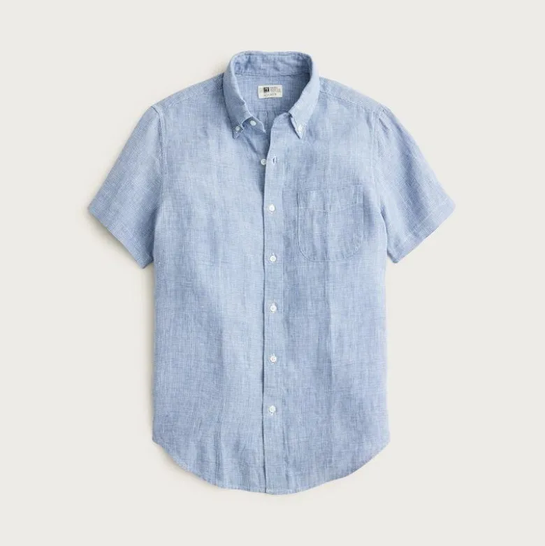 Short-sleeve Baird McNutt Irish linen shirt