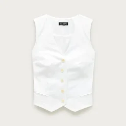 Shrunken V-neck vest top
