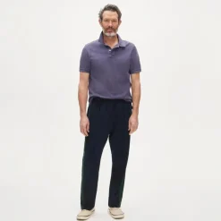 Side-stripe knit track pant