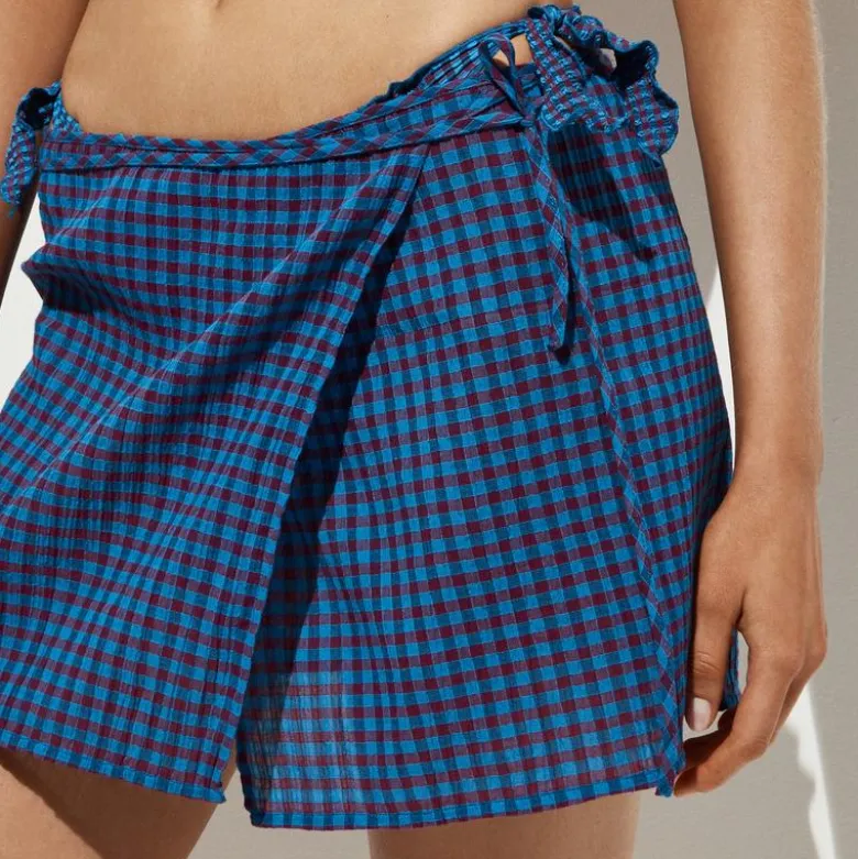 Side-tie mini skirt