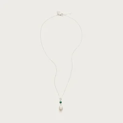 Silver-plated freshwater pearl necklace