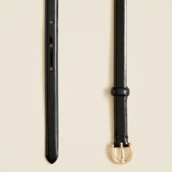 Skinny Italian leather belt