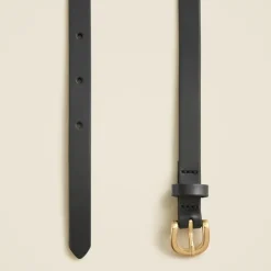Skinny Italian leather belt