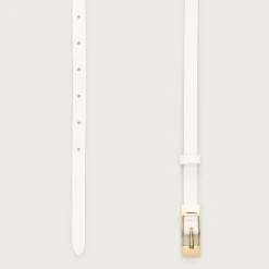 Skinny Italian leather belt
