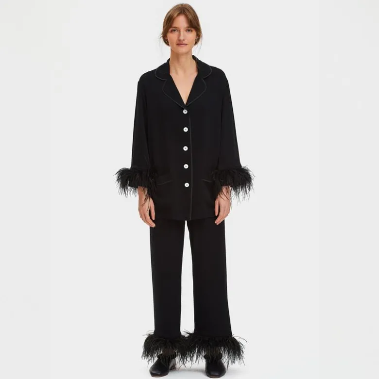 SLEEPER party pajama set with detachable feathers