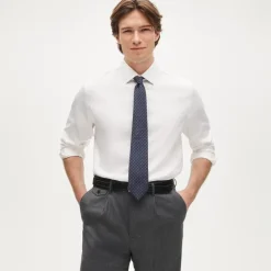 Slim Bowery performance stretch dress shirt with spread collar