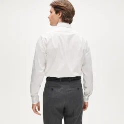 Slim Bowery performance stretch dress shirt with spread collar
