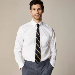 Slim Bowery wrinkle-free dress shirt with button-down collar