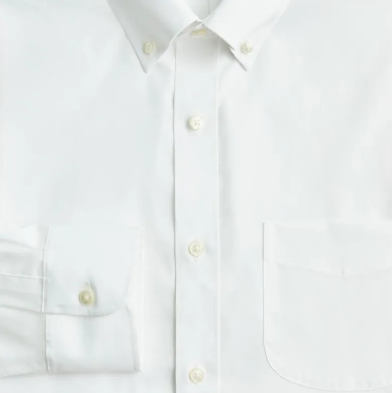 Slim Bowery wrinkle-free dress shirt with button-down collar