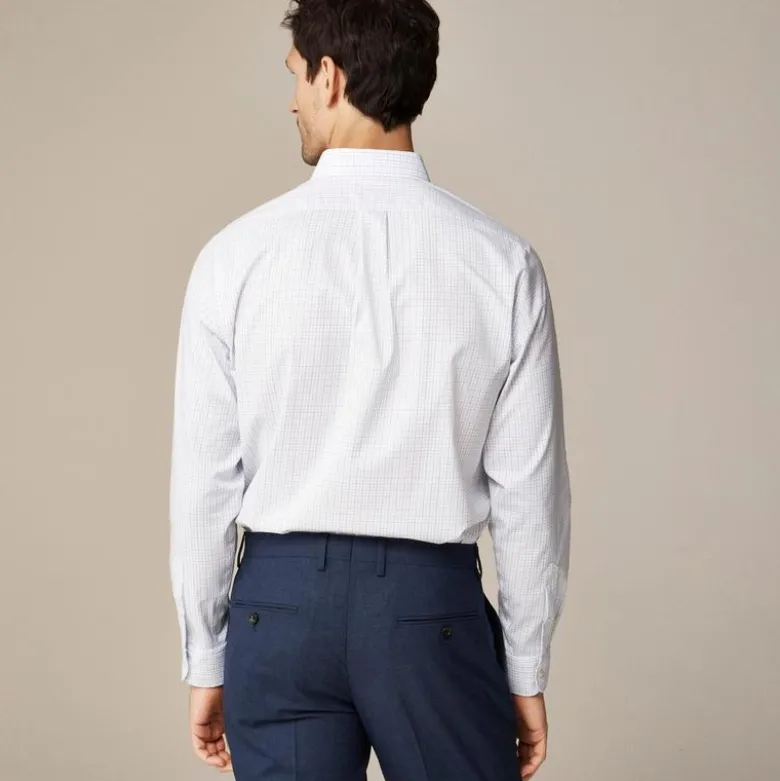 Slim Bowery wrinkle-free dress shirt with button-down collar