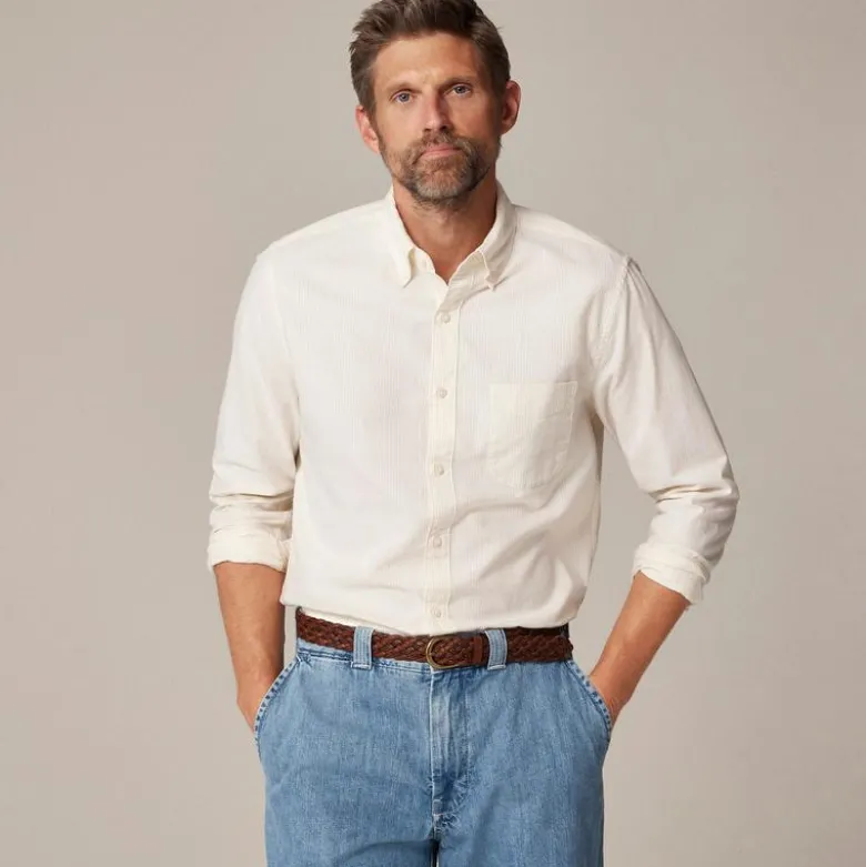 Slim Broken-in organic cotton oxford shirt