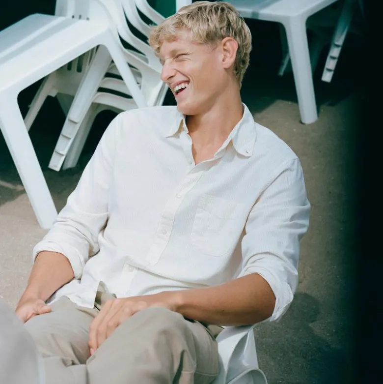 Slim Broken-in organic cotton oxford shirt