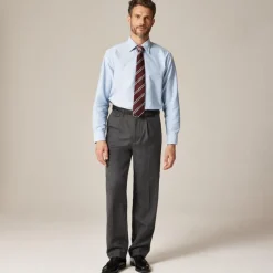 Slim Portuguese cotton oxford dress shirt