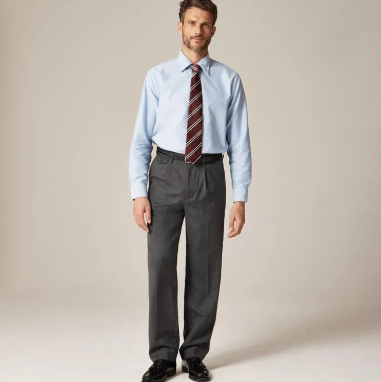 Slim Portuguese cotton oxford dress shirt