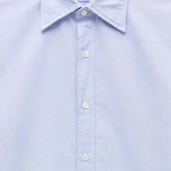 Slim Portuguese cotton oxford dress shirt