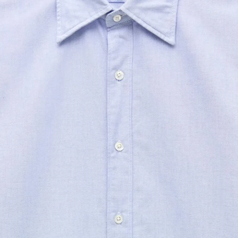 Slim Portuguese cotton oxford dress shirt