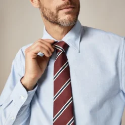 Slim Portuguese cotton oxford dress shirt