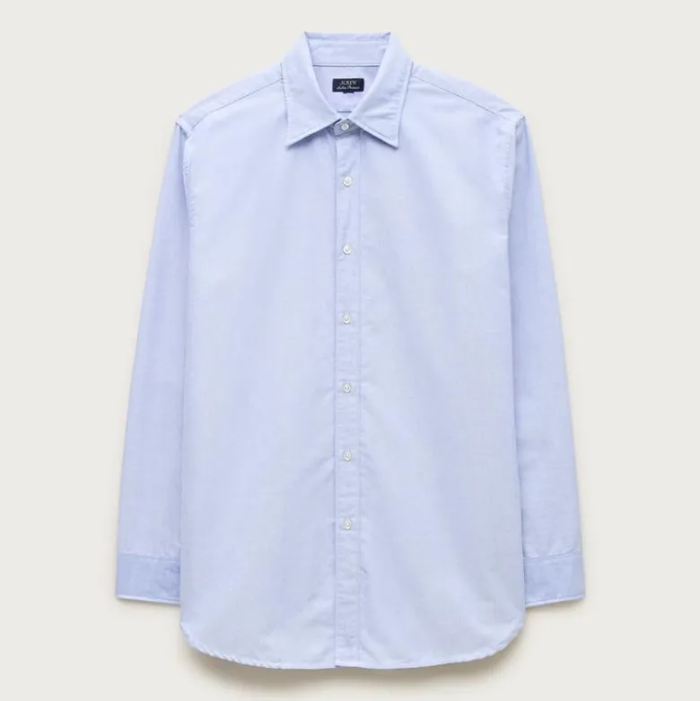 Slim Portuguese cotton oxford dress shirt