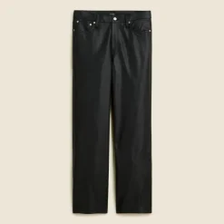 Slim wide-leg pant in faux leather