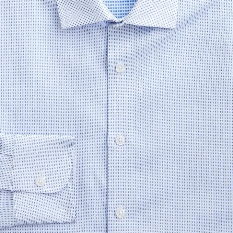 Slim-fit Ludlow Premium fine cotton dress shirt in dobby