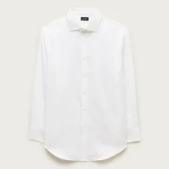 Slim-fit Ludlow Premium fine cotton dress shirt in dobby