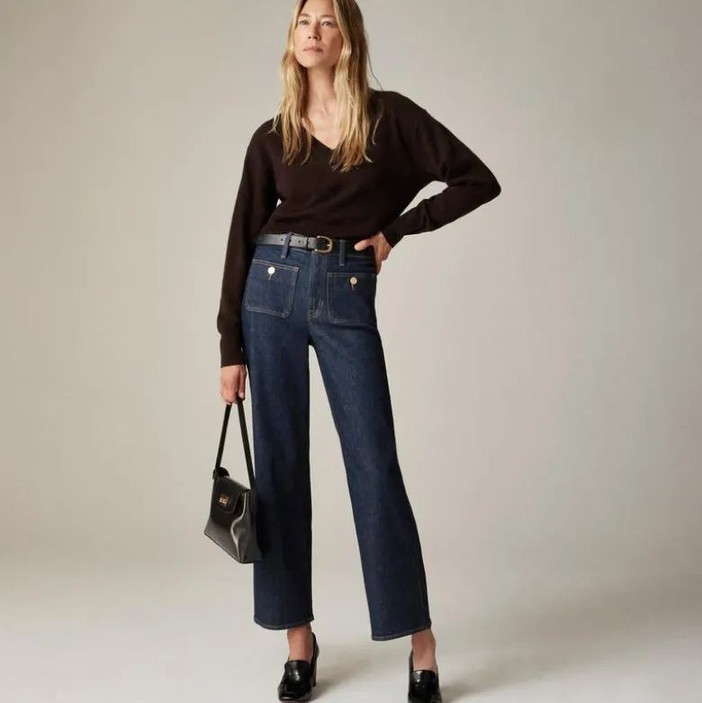 Slim-wide jean with sailor pockets