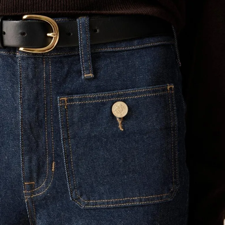 Slim-wide jean with sailor pockets