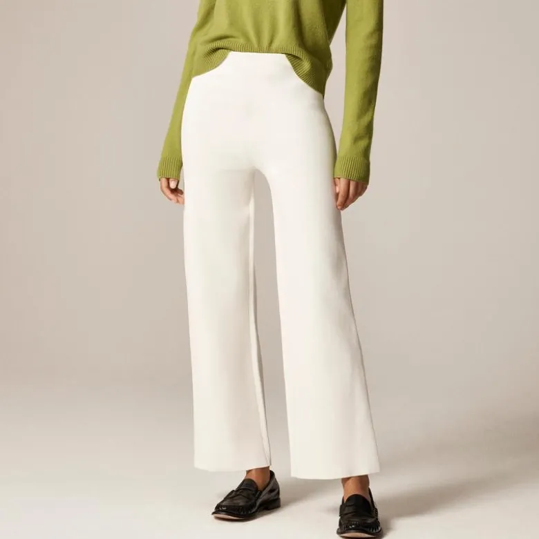 Slim-wide sweater pant