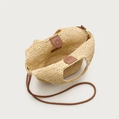 Small handknotted straw tote