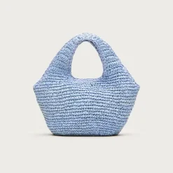 Small handknotted straw tote