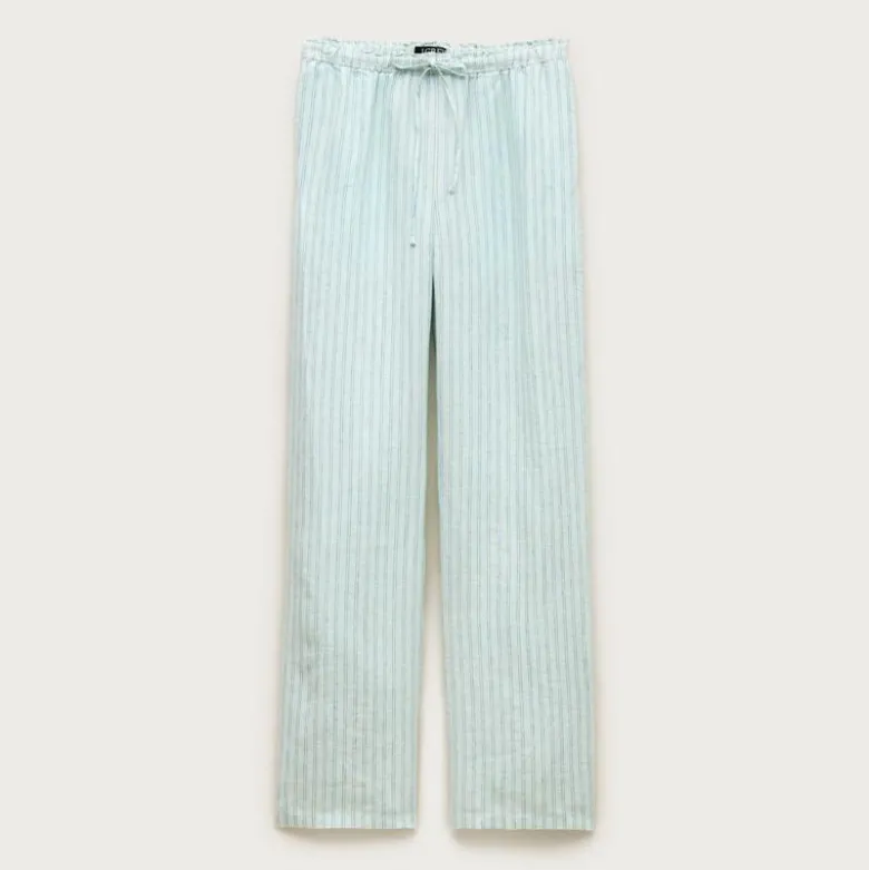 Soleil pant in striped linen