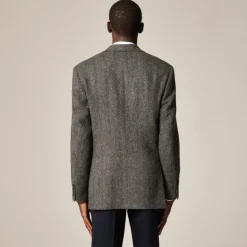 Sportcoat in broken herringbone English wool