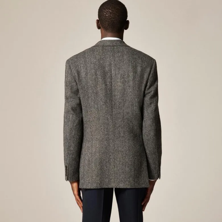 Sportcoat in broken herringbone English wool