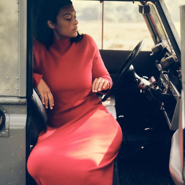 Spring Street cashmere turtleneck sweater-dress