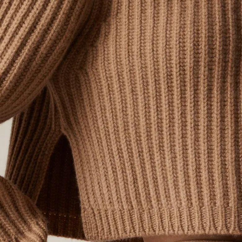Spring Street cropped ribbed cashmere crewneck sweater