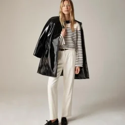 Spring Street ribbed cashmere crewneck sweater in stripe