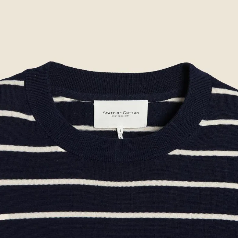 State of Cotton NYC Devon striped crewneck sweater