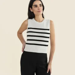 State of Cotton NYC Hayden striped crewneck sweater