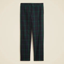 Straight-fit brushed twill trouser in Black Watch tartan