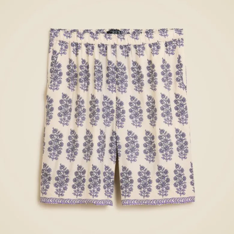 Stratus short in blooming lilac block print