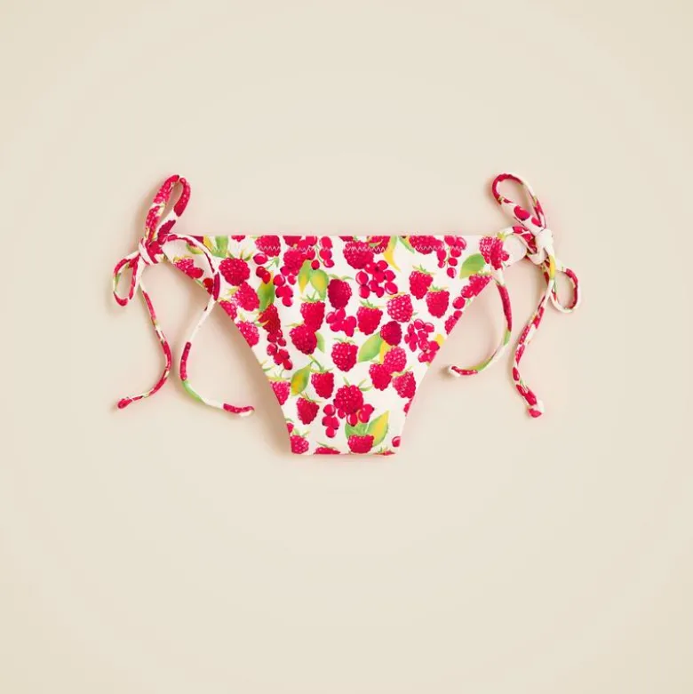 String hipster bikini bottom in raspberry print