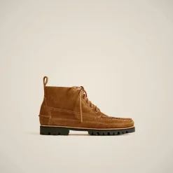 Suede work chukka boots with lug soles