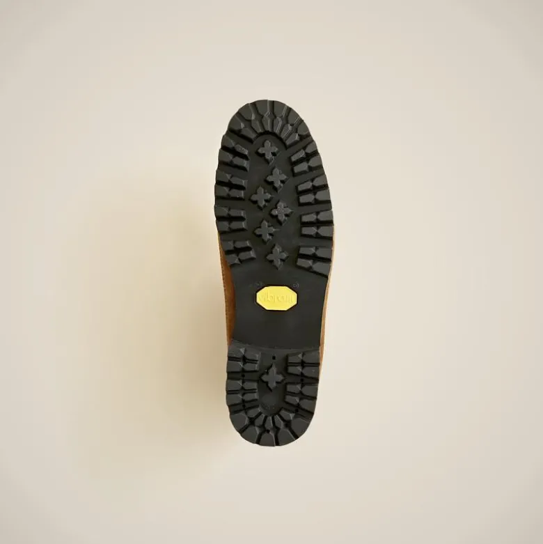 Suede work chukka boots with lug soles