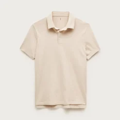 Sueded cotton polo shirt