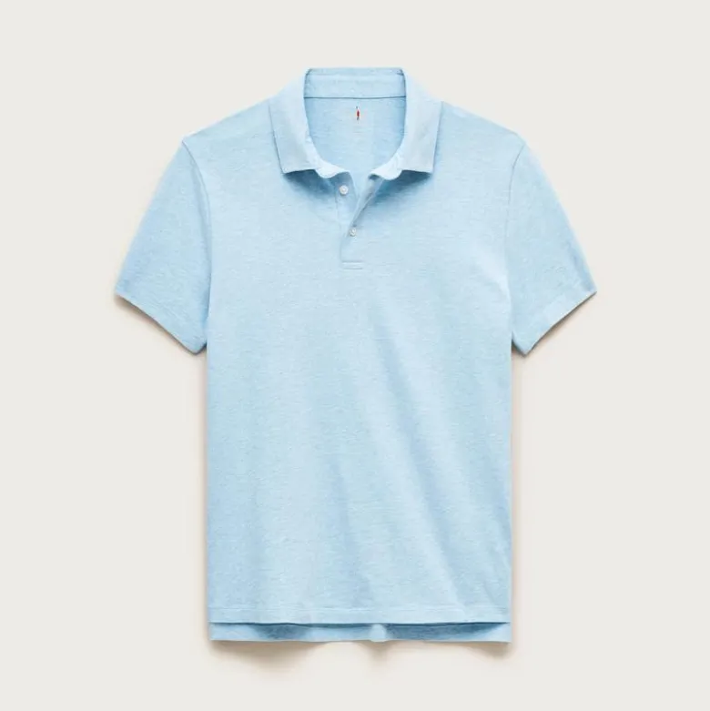 Sueded cotton polo shirt