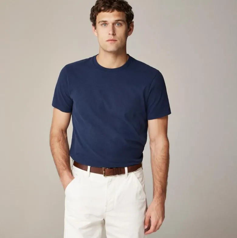 Sueded cotton T-shirt