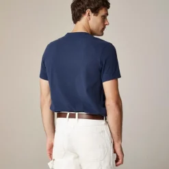 Sueded cotton T-shirt